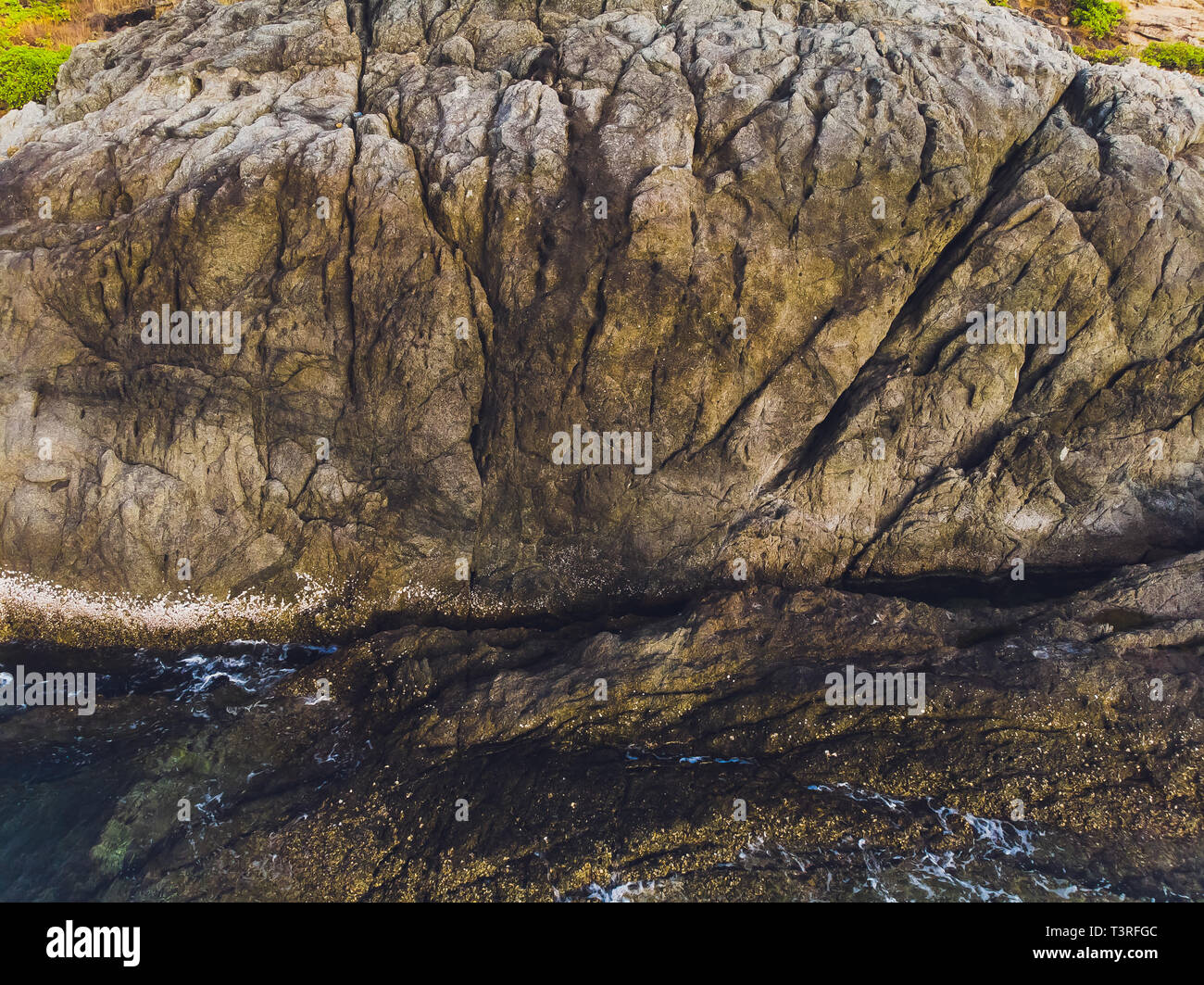 Aerial view of ocean waves and fantastic Rocky coast Stock Photo - Alamy