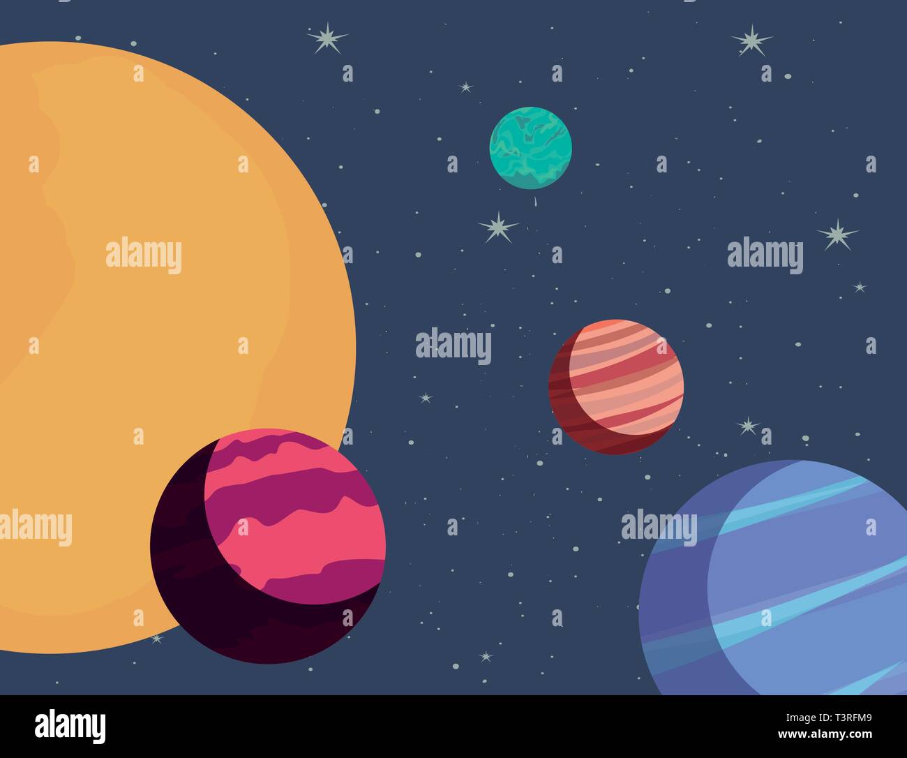 system solar planet galaxy astronomy vector illustration Stock Vector ...