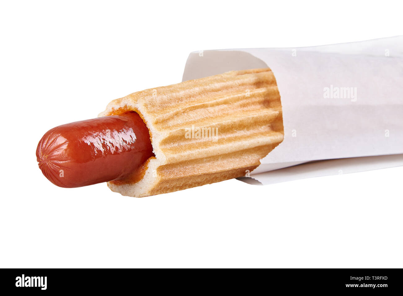 Francês Estilo Coreano França Milho Cachorro Gamja Hotdog Vestida No Prato.  Horizontal Foto de Stock - Imagem de gourmet, frite: 265033826