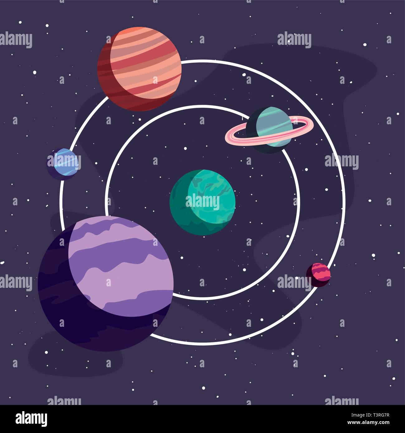 system solar planet galaxy astronomy vector illustration Stock Vector ...