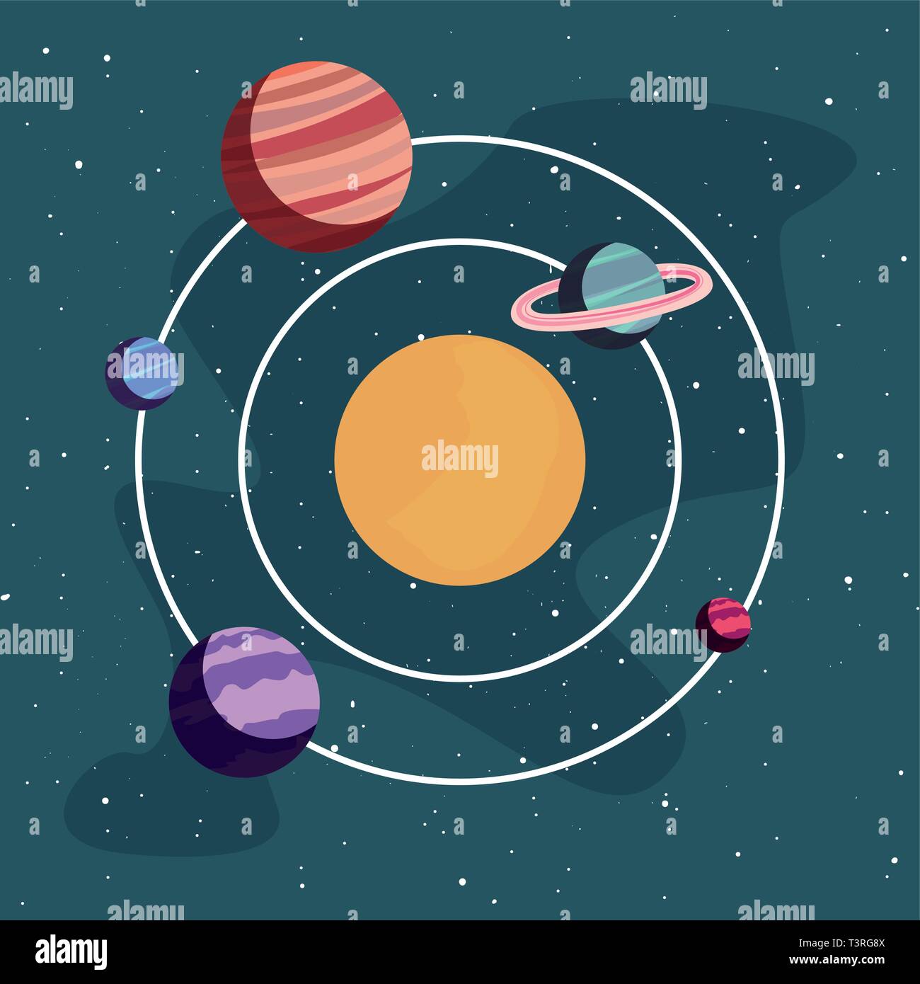system solar planet galaxy astronomy vector illustration Stock Vector ...