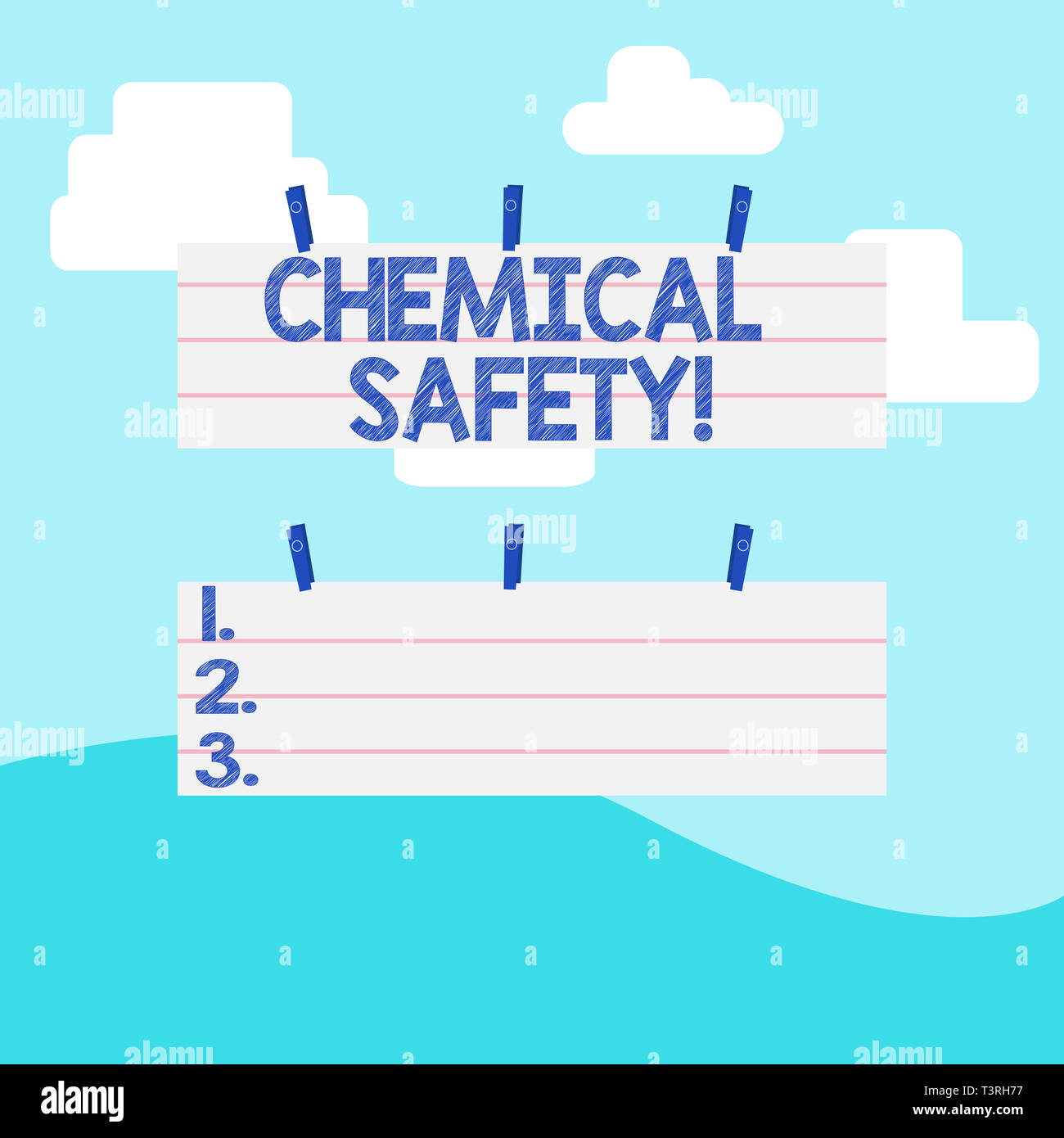 Handwriting text writing Chemical Safety. Conceptual photo practice ...