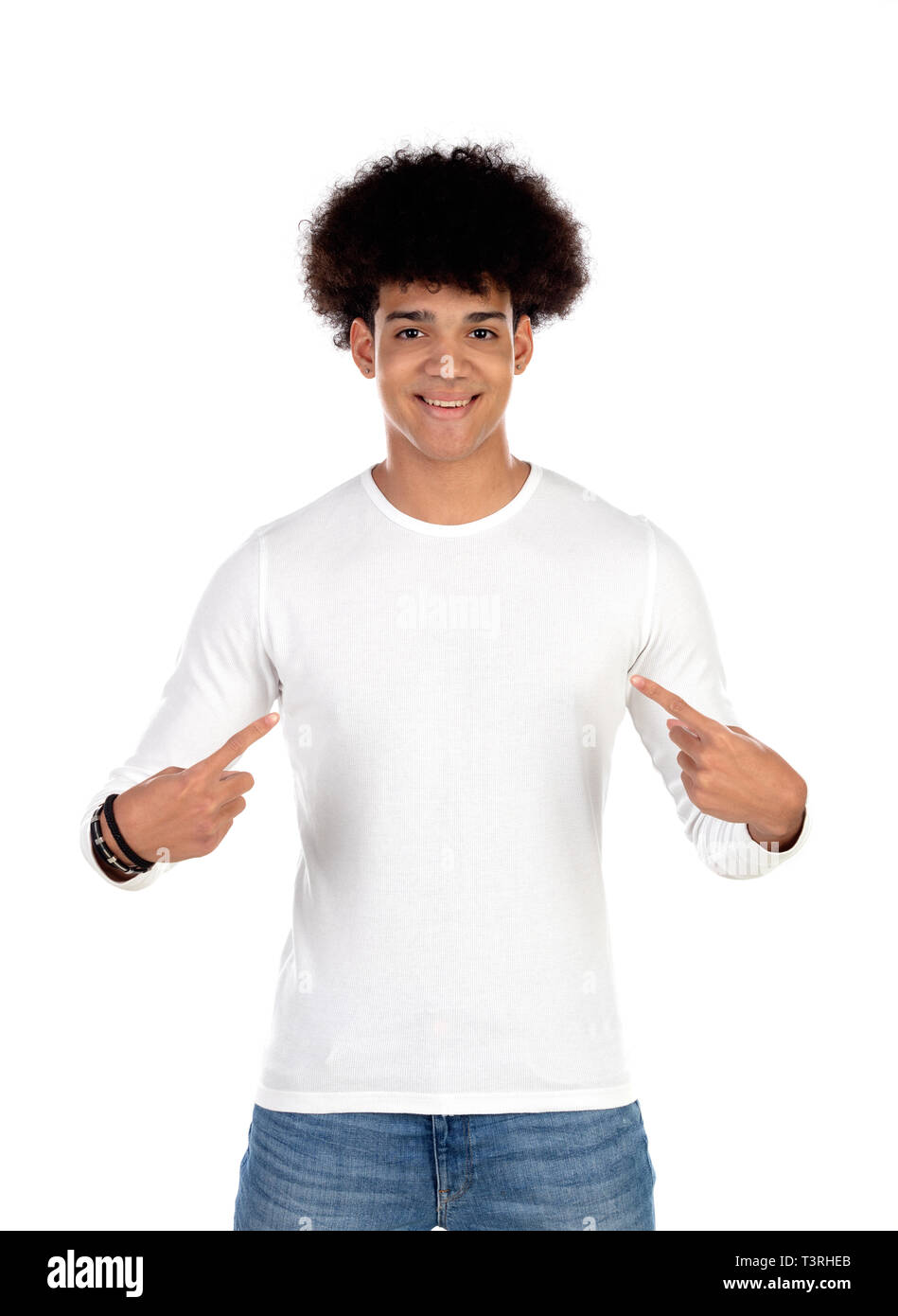 Black guy pointing himself hi-res stock photography and images - Alamy