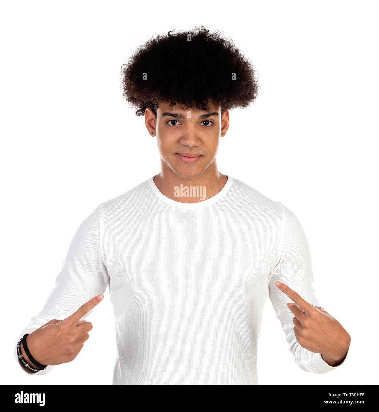Black guy pointing himself hi-res stock photography and images - Alamy