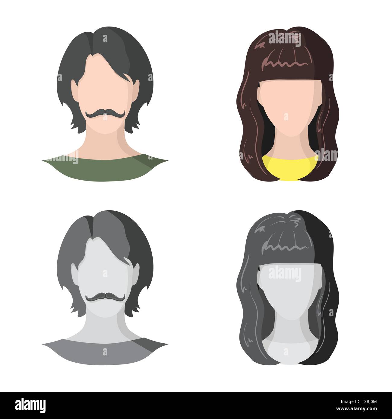 Vector illustration of professional and photo sign. Set of professional ...