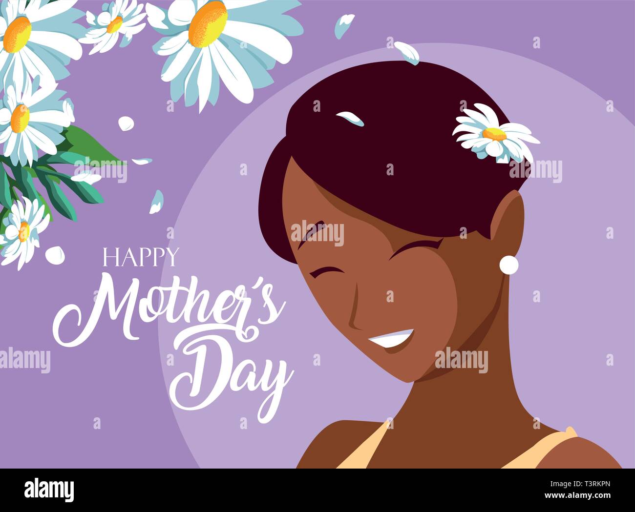 Happy Mothers Day Black Art Happy Mother Day Card With Cute Mom Black Vector Illustration Design Stock  Vector Image & Art - Alamy