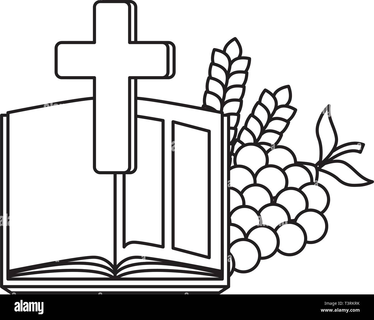 holy bible and cross clipart