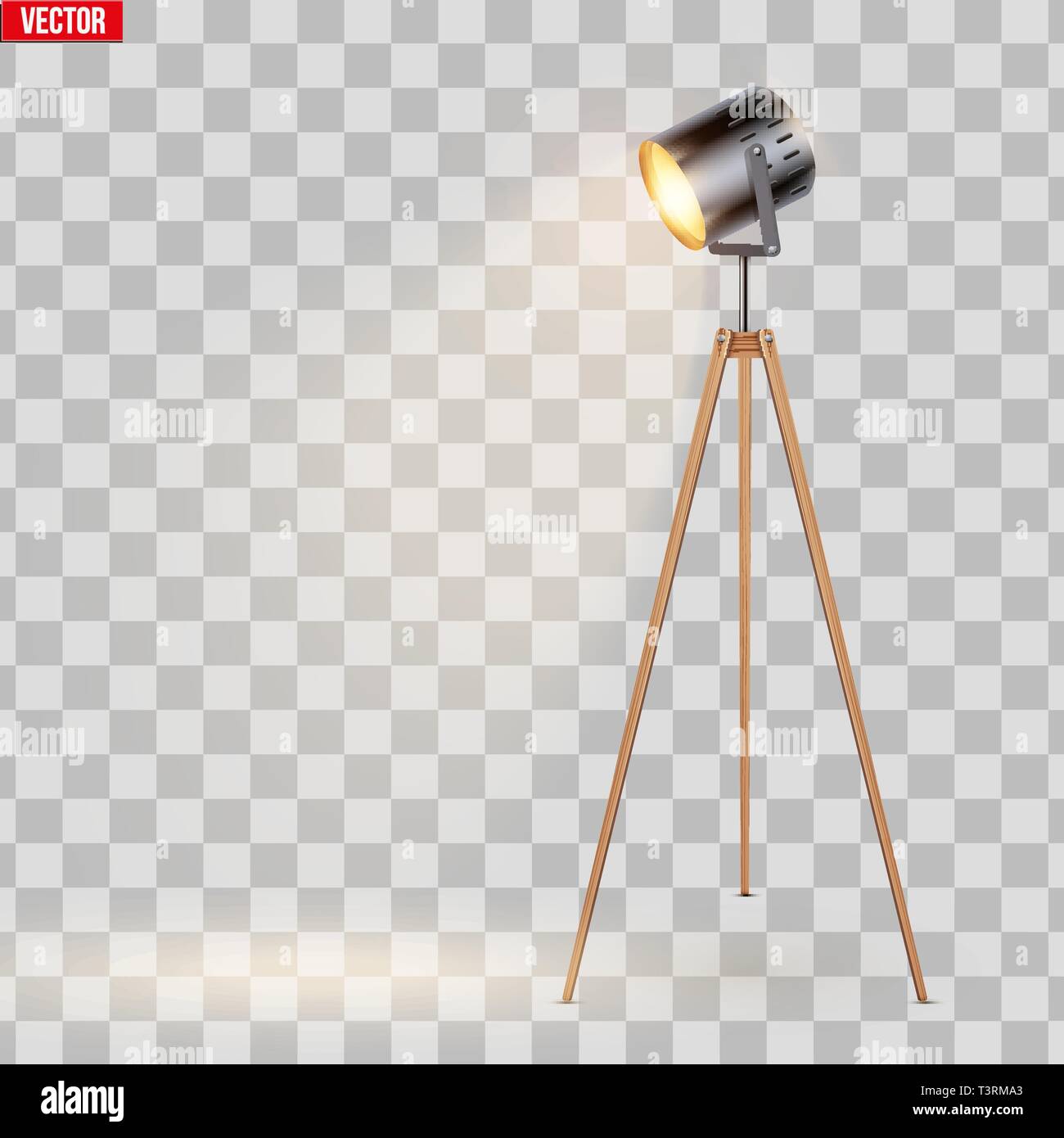 Decorative Spotlight Floor Lamp Tripod Stock Vector Image & Art Alamy