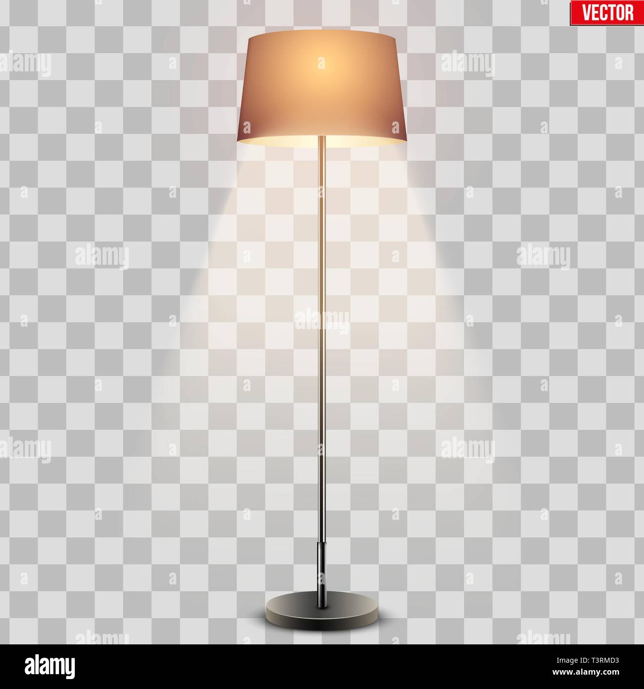 Classic Floor Lamp with Shade Stock Vector