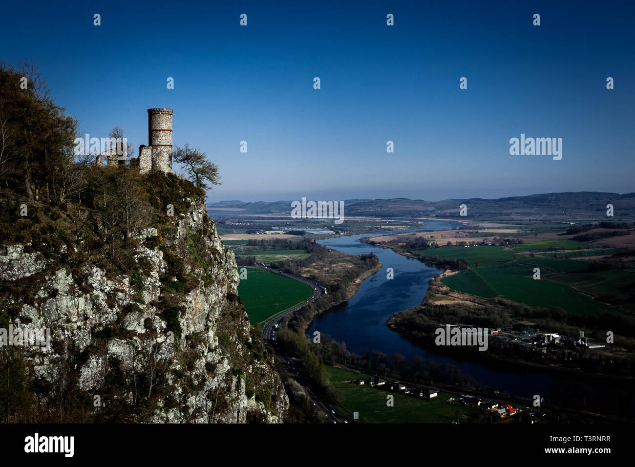 Tower on Kinnoull Hill, Perth. Stock Photo