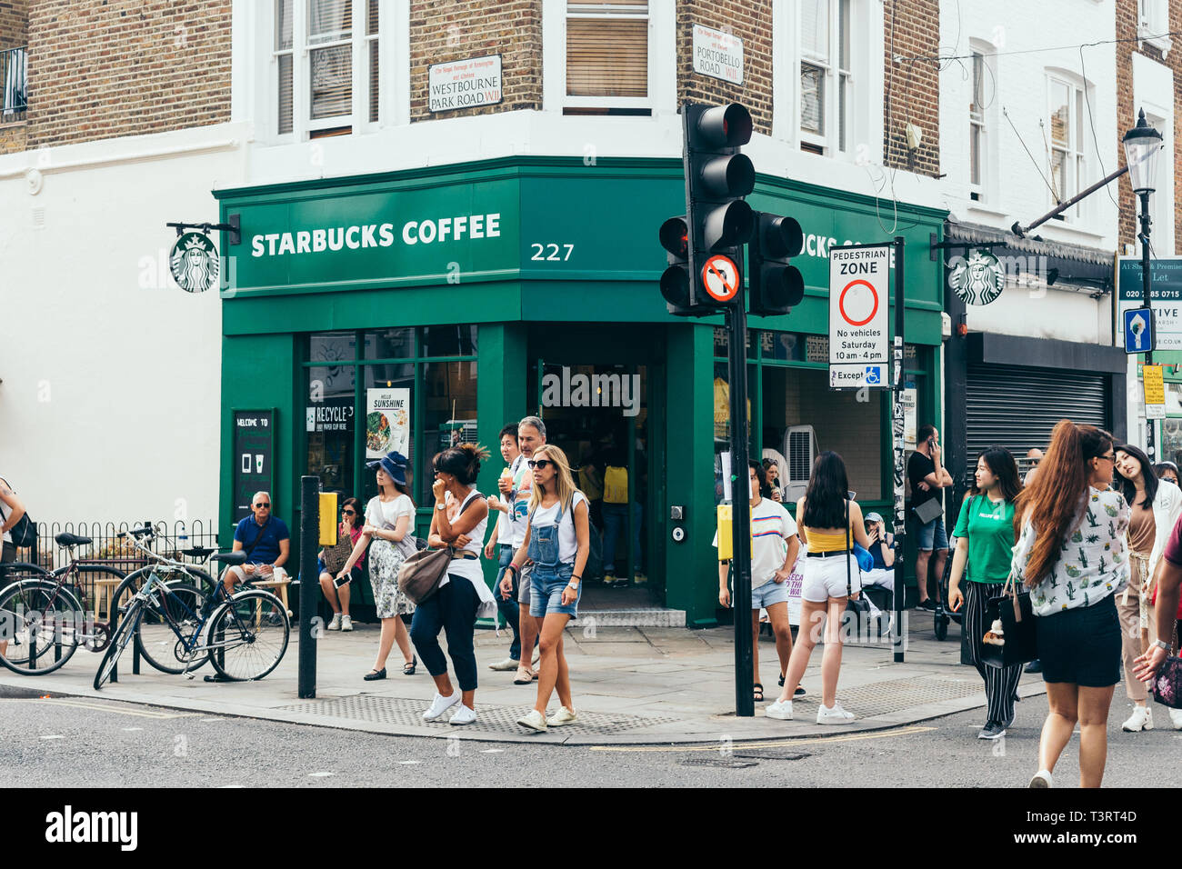London/UK July 20 2018 Starbucks on Portobello Road in Notting Hill