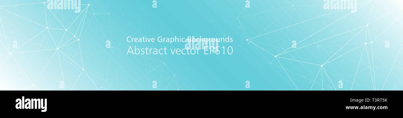 Digital network geometric abstract pattern vector connected dots and lines Stock Vector