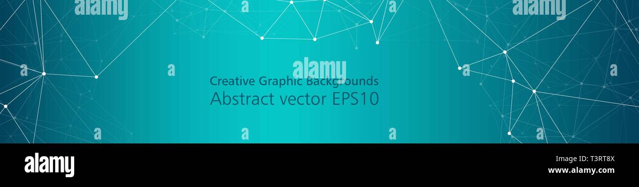 Abstract triangles background creative vector connections conception Stock Vector