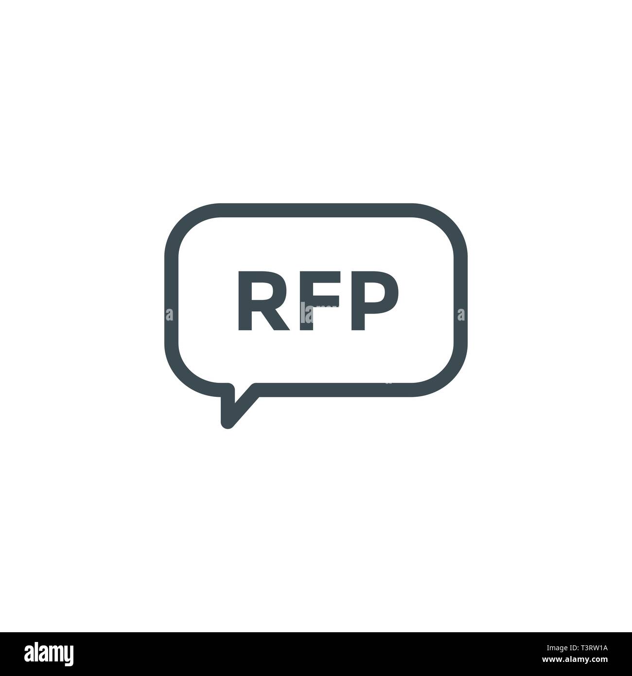 RFP Icon - request for proposal concept - idea Stock Vector Image & Art ...