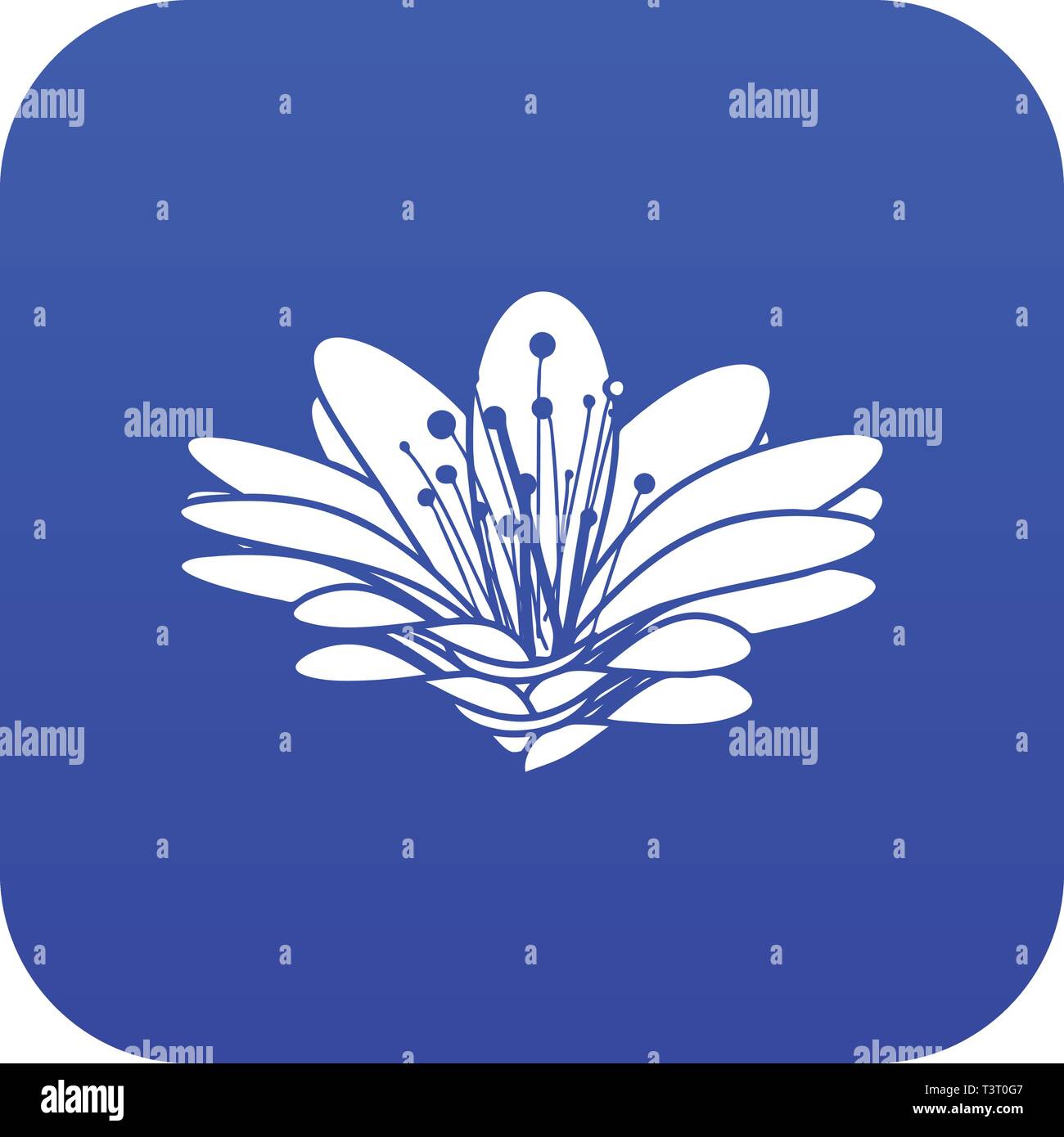 Flower icon blue vector Stock Vector Image & Art - Alamy
