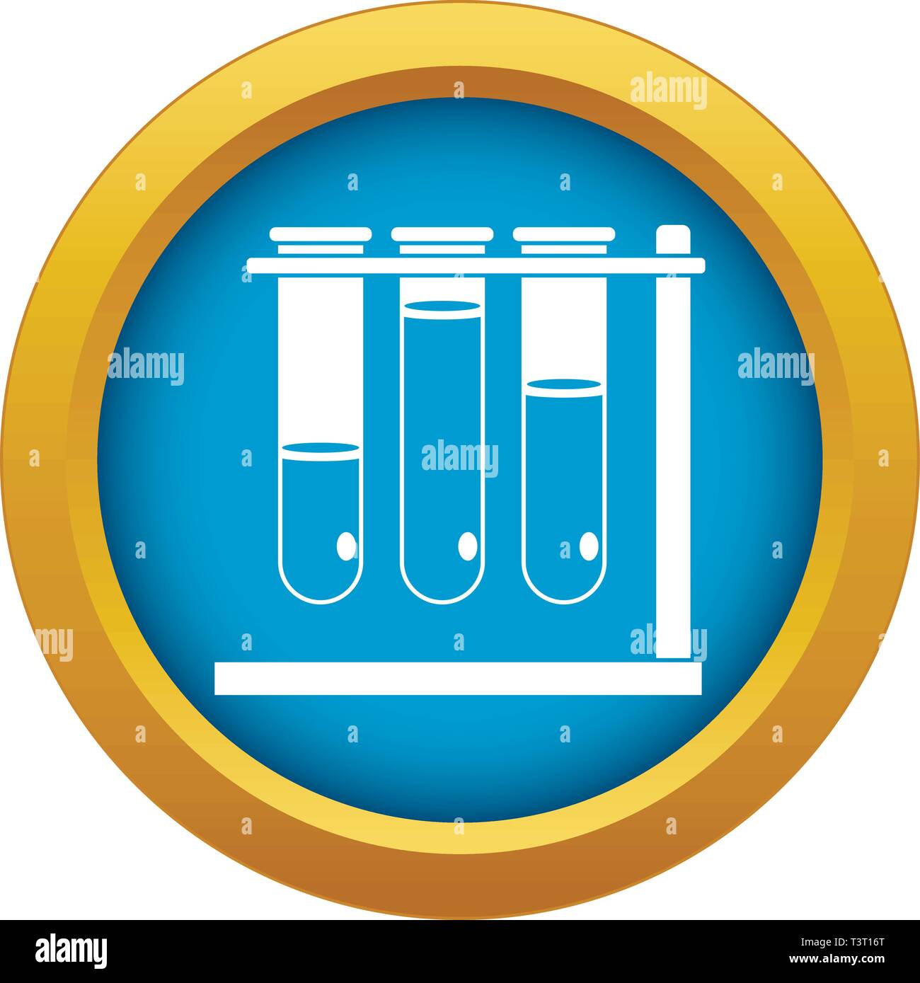 Three beakers icon blue vector isolated Stock Vector Image & Art - Alamy