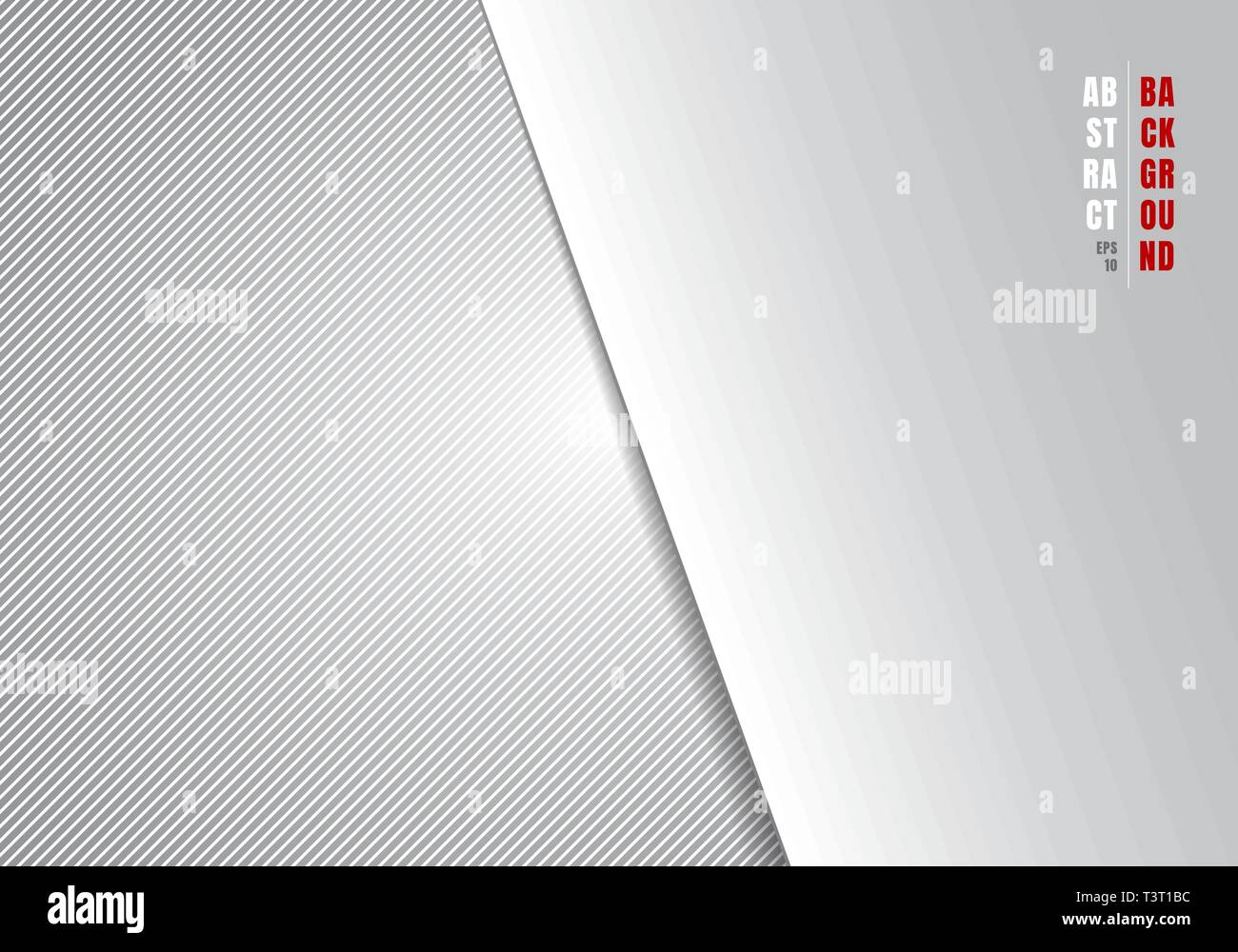 Abstract template diagonal lines striped white and gray gradient ...