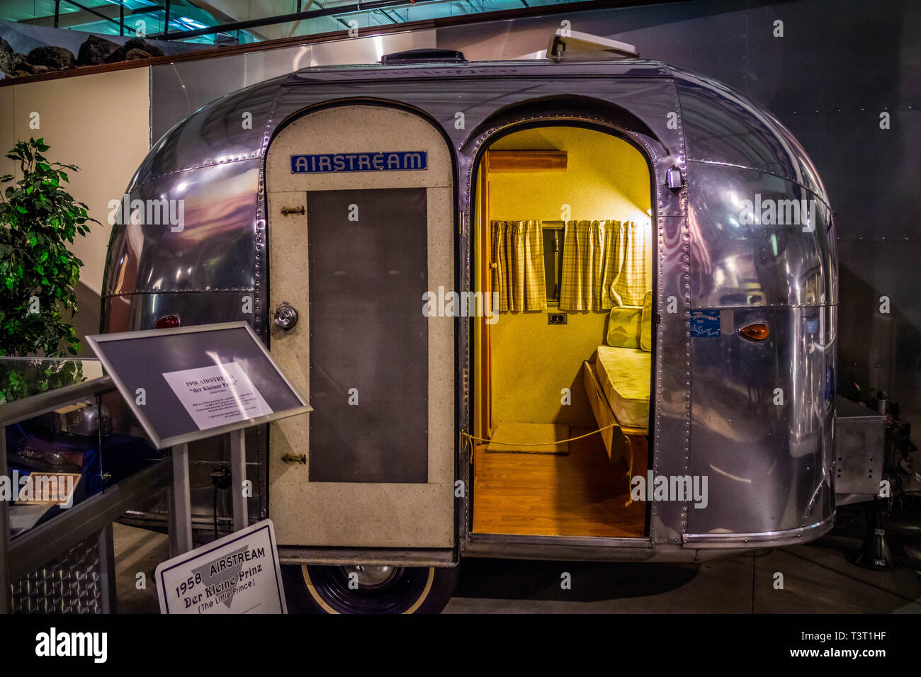 RV/MH Hall of Fame, IN, USA July 1, 2018 A 1958 Airstream Trailer