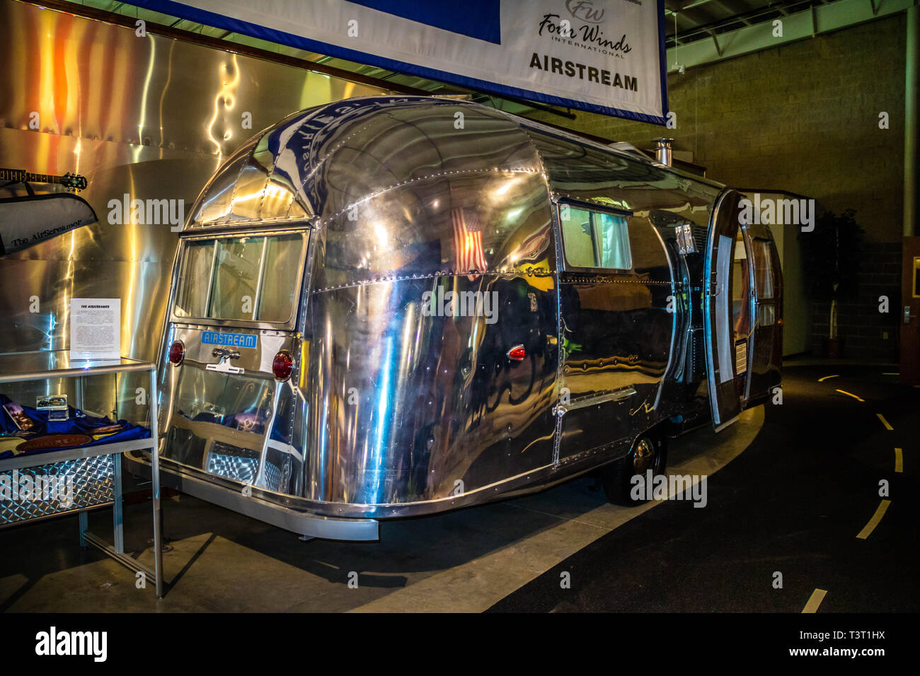 RV/MH Hall of Fame, IN, USA July 1, 2018 A 1958 Airstream Trailer
