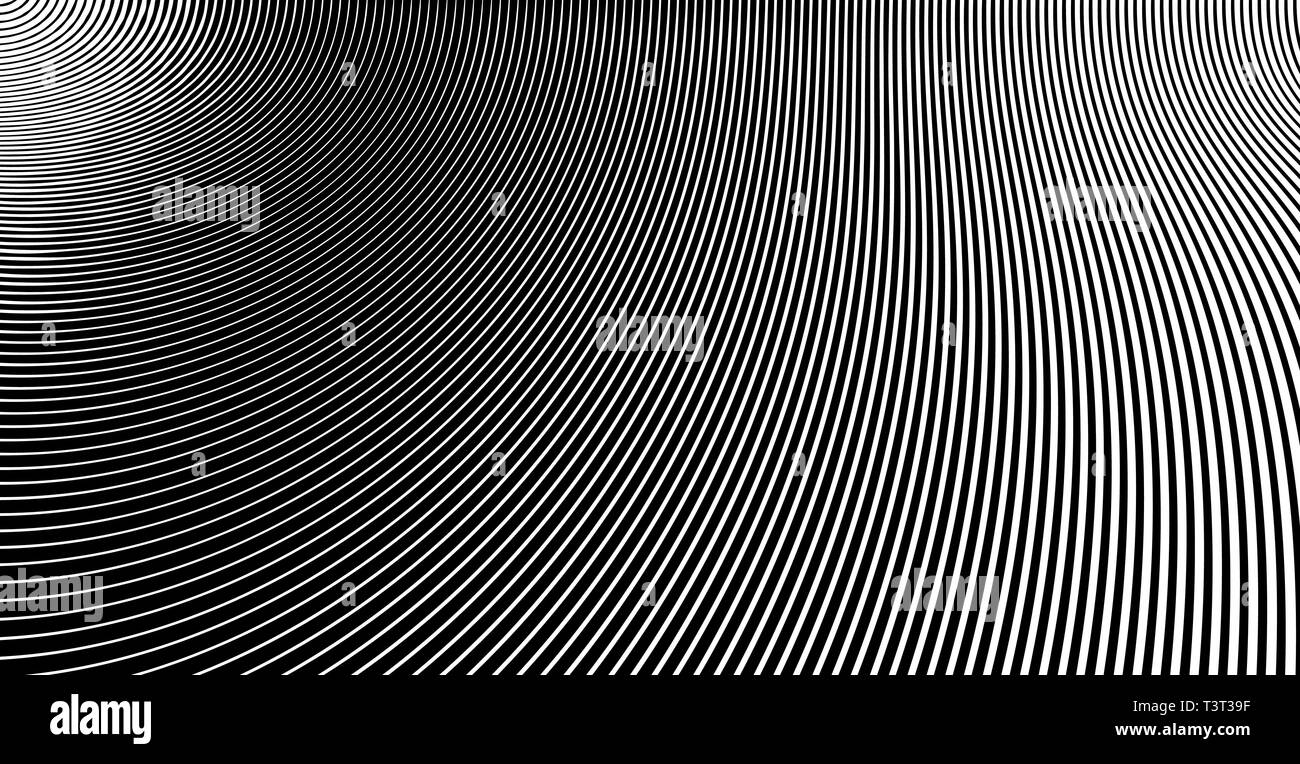 Background of abstract black and white wavy lines Stock Vector Image ...