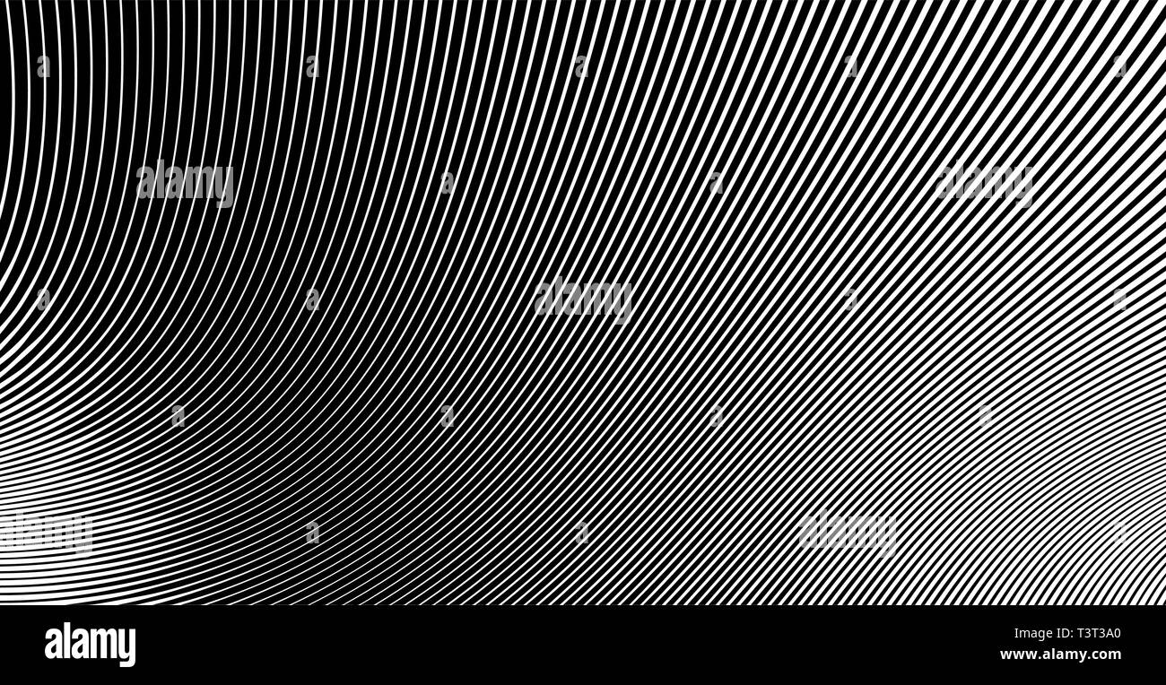 Background of abstract black and white wavy lines Stock Vector Image ...