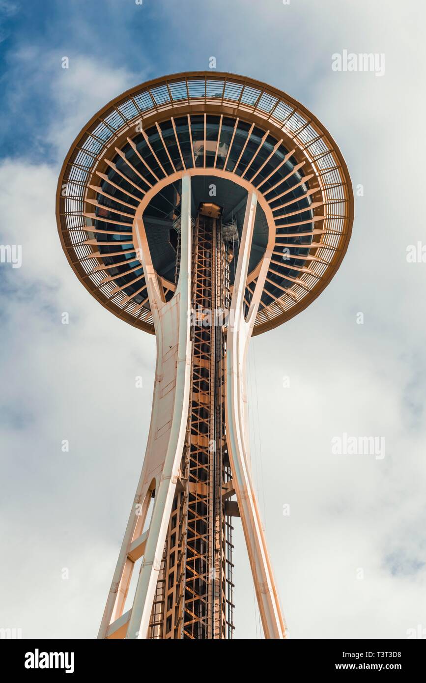 Space Needle tower, Seattle, Washington, USA Stock Photo Alamy