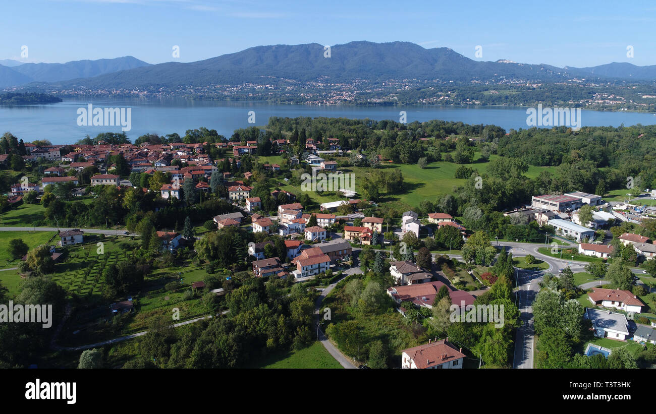 Italy, Lombardy, Lake Varese, Bodio Lomnago, Cazzago Brabbia Stock Photo