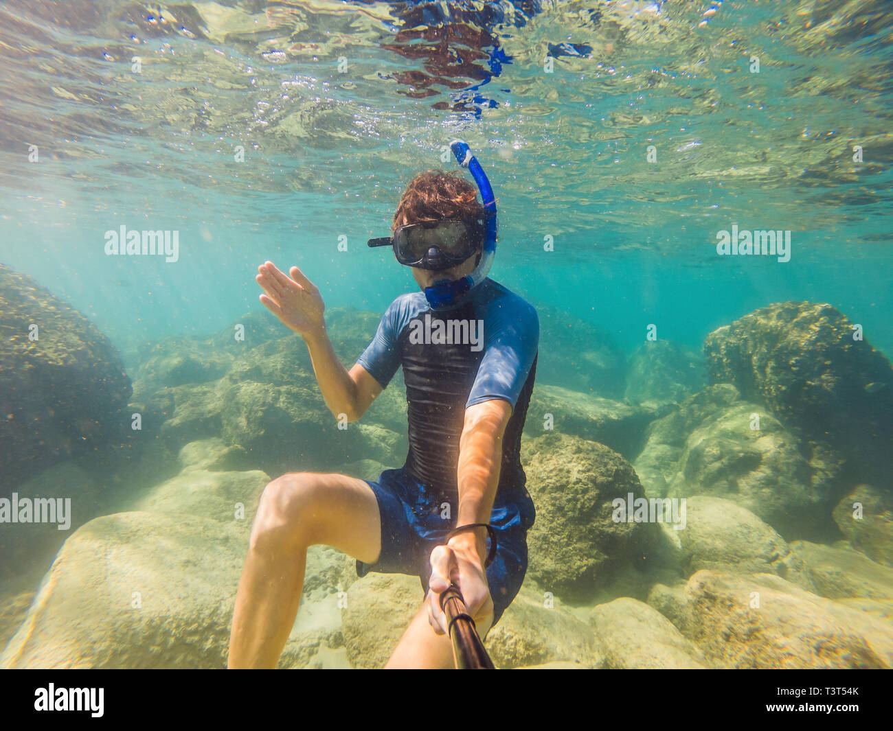Hawaii family snorkel hi-res stock photography and images - Alamy