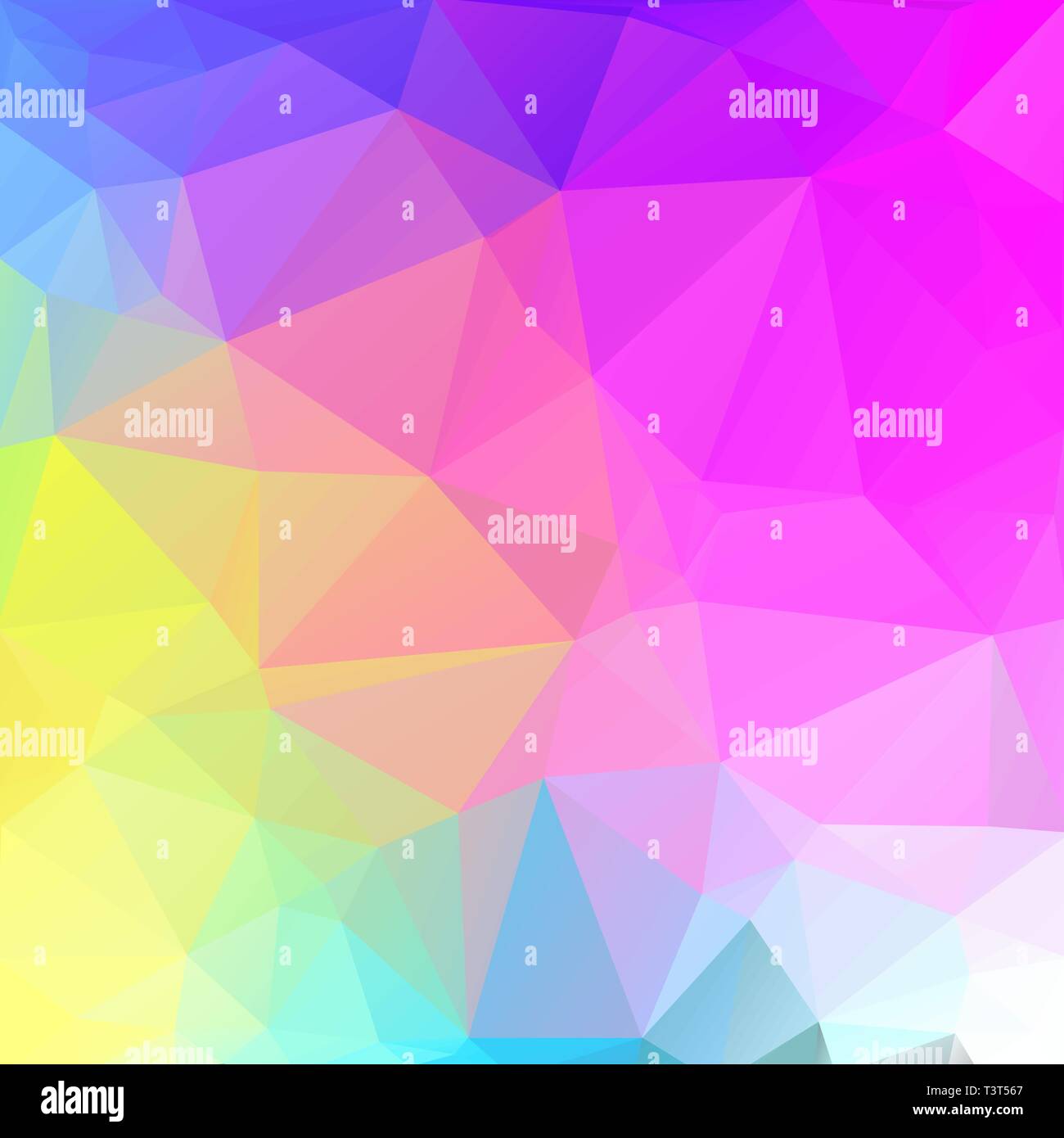 Multicolored background of triangles, square. Bright colors, festive abstract background Stock Vector