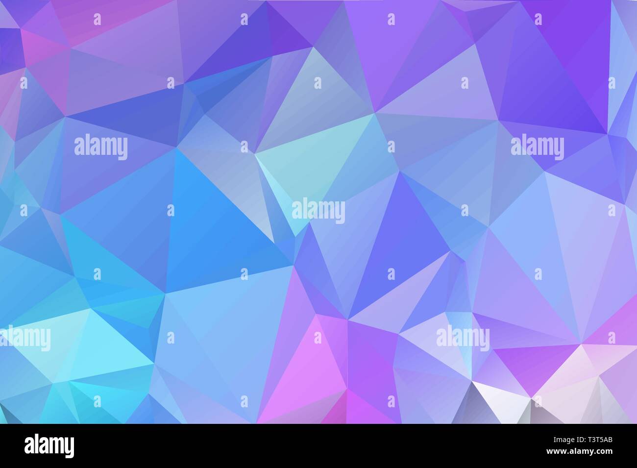 Cool purple, blue abstract background of triangles. Stock Vector