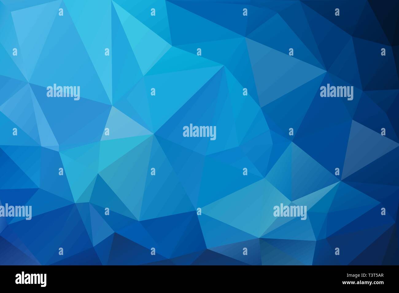 Cold blue abstract background of triangles. Stock Vector