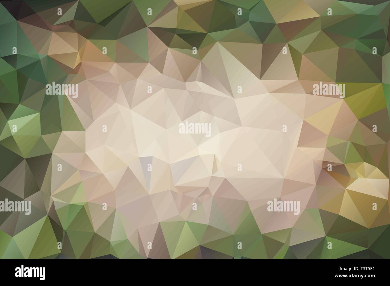 Colorful abstract background from triangles, green and yellow gradient color. Military background. Paintball Stock Vector