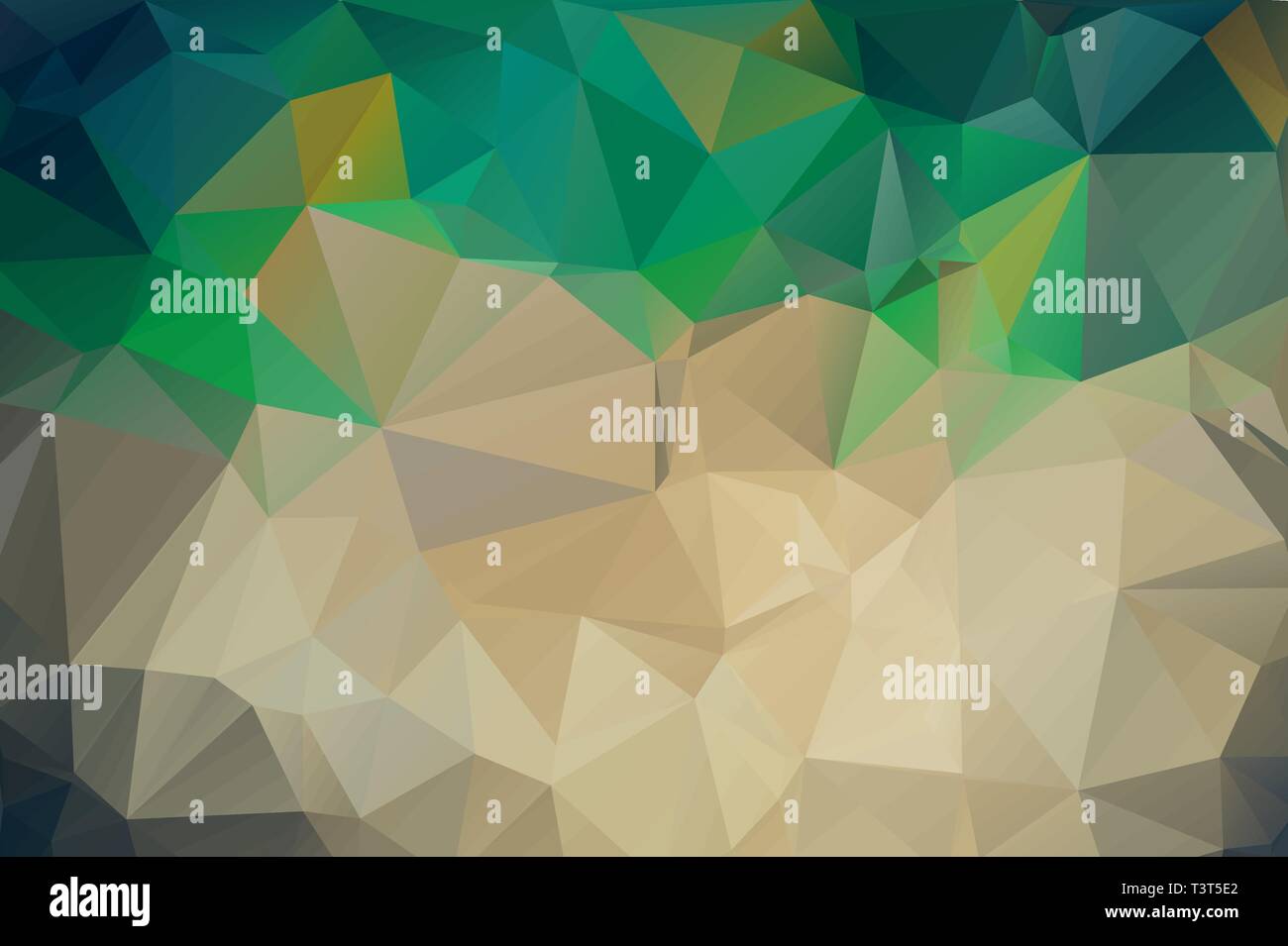 Colorful abstract background from triangles, green and yellow gradient color. Military background. Paintball Stock Vector