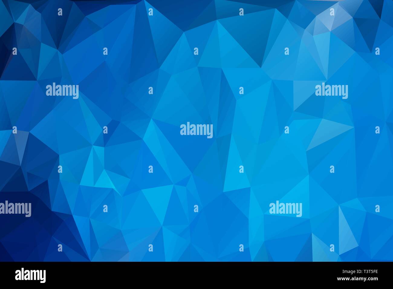 Cold blue abstract background of triangles. Gradient Stock Vector