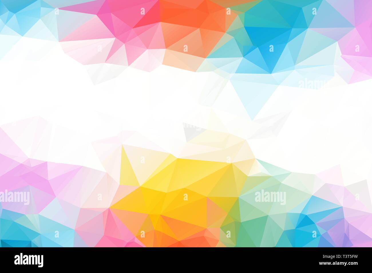 Colorful abstract background from triangles, blue and yellow gradient color. Summer colors Stock Vector