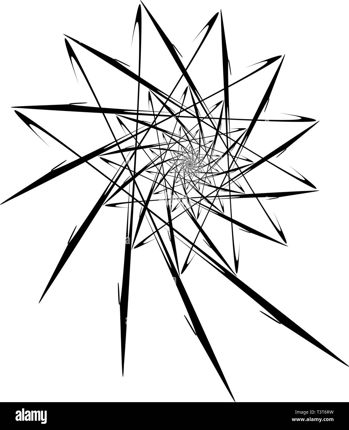 Abstract geometric pattern in the form of a spiral. Modern background ...