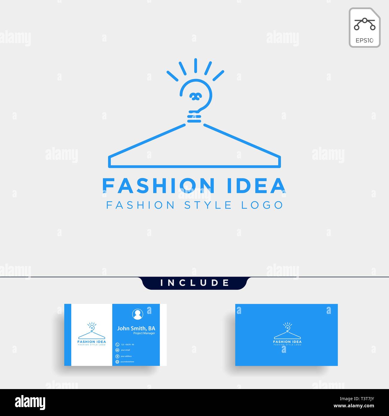 fashion light bulb with simple logo template vector illustration - vector Stock Vector