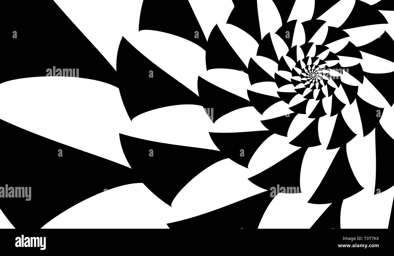 Vector spiral on white background. Hypnosis effect, abstract pattern ...