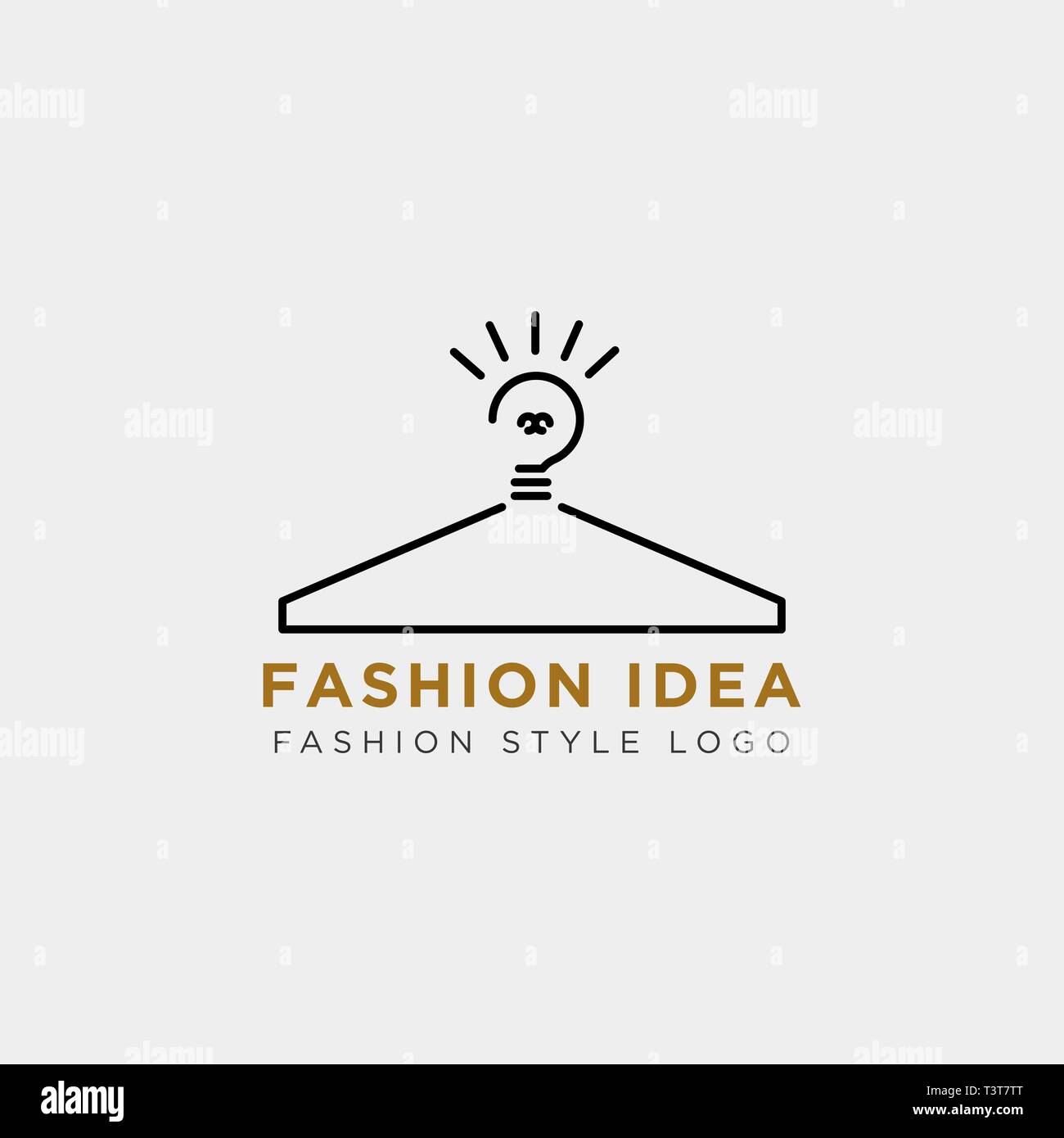 fashion light bulb with simple logo template vector illustration - vector Stock Vector