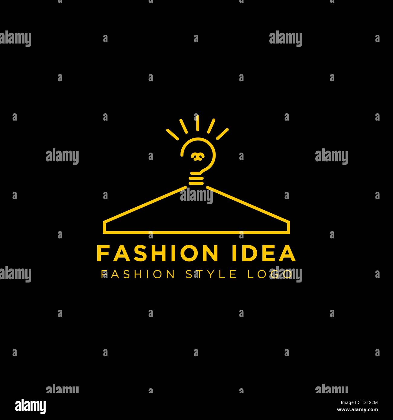 fashion light bulb with simple logo template vector illustration - vector Stock Vector