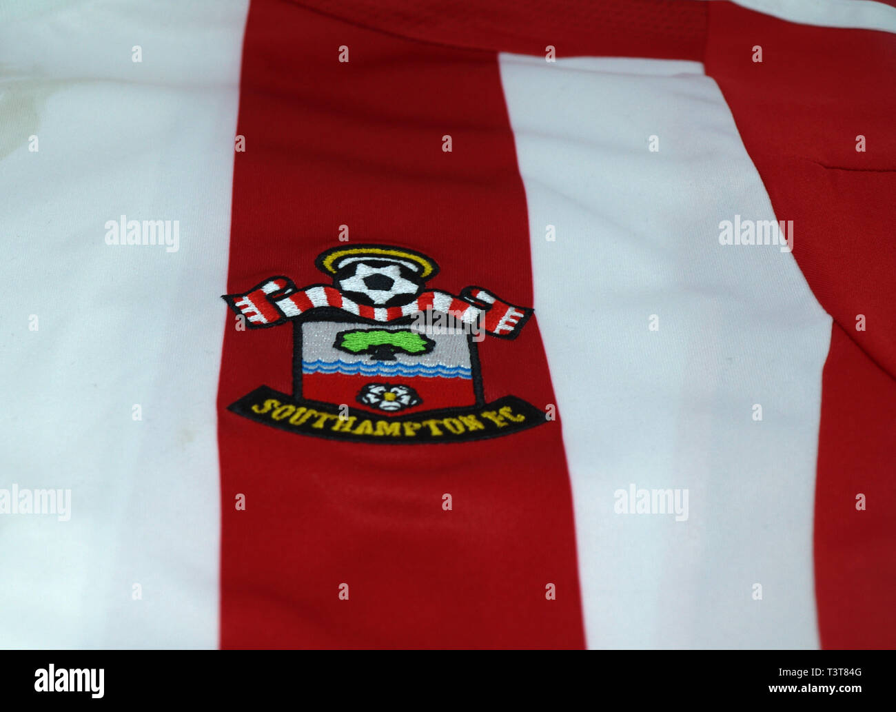 Southampton Football Club home shirt Stock Photo