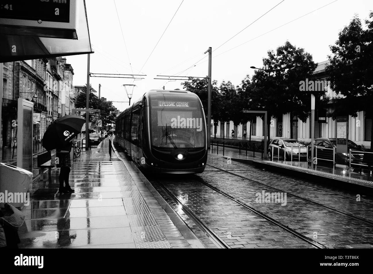 Bordeaux, Tramway, Chartrons Stock Photo