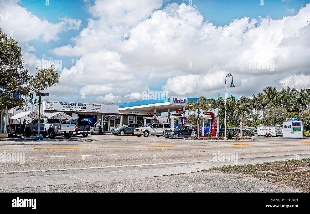 Florida Gas Station Stock Photo