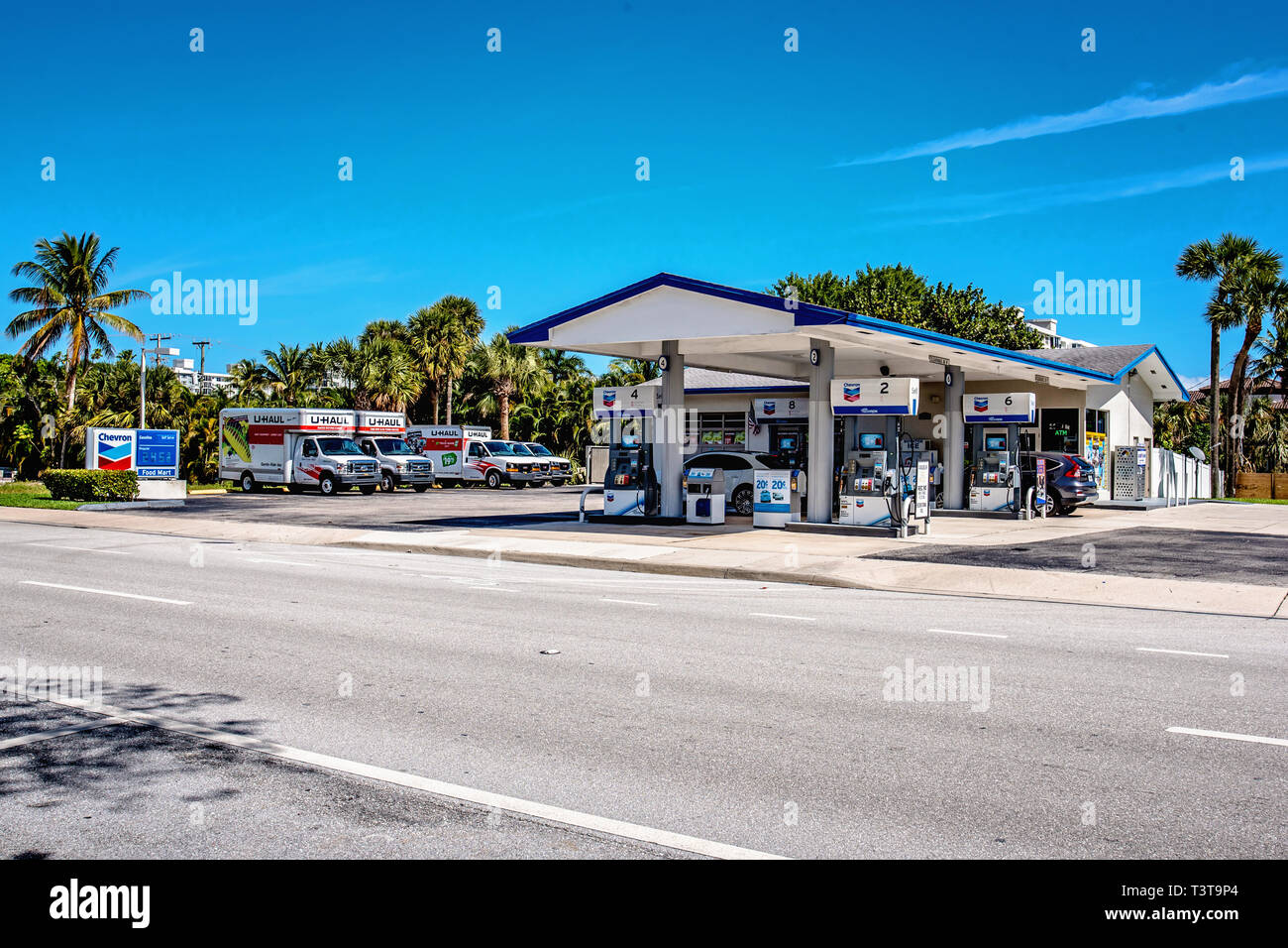 Florida Gas Station Stock Photo