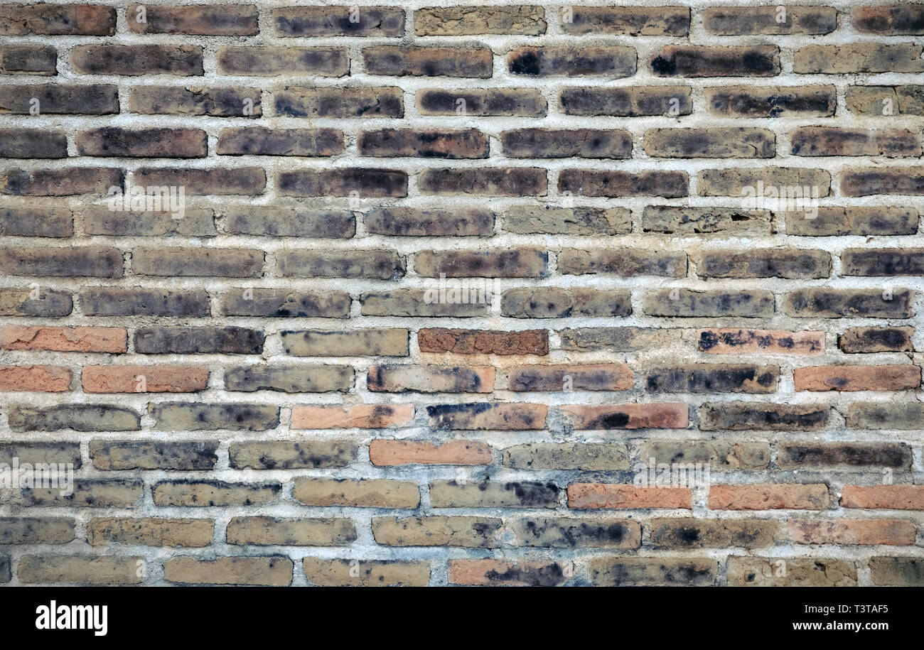 Background of old vintage dirty brick wall. wall with space Stock Photo ...