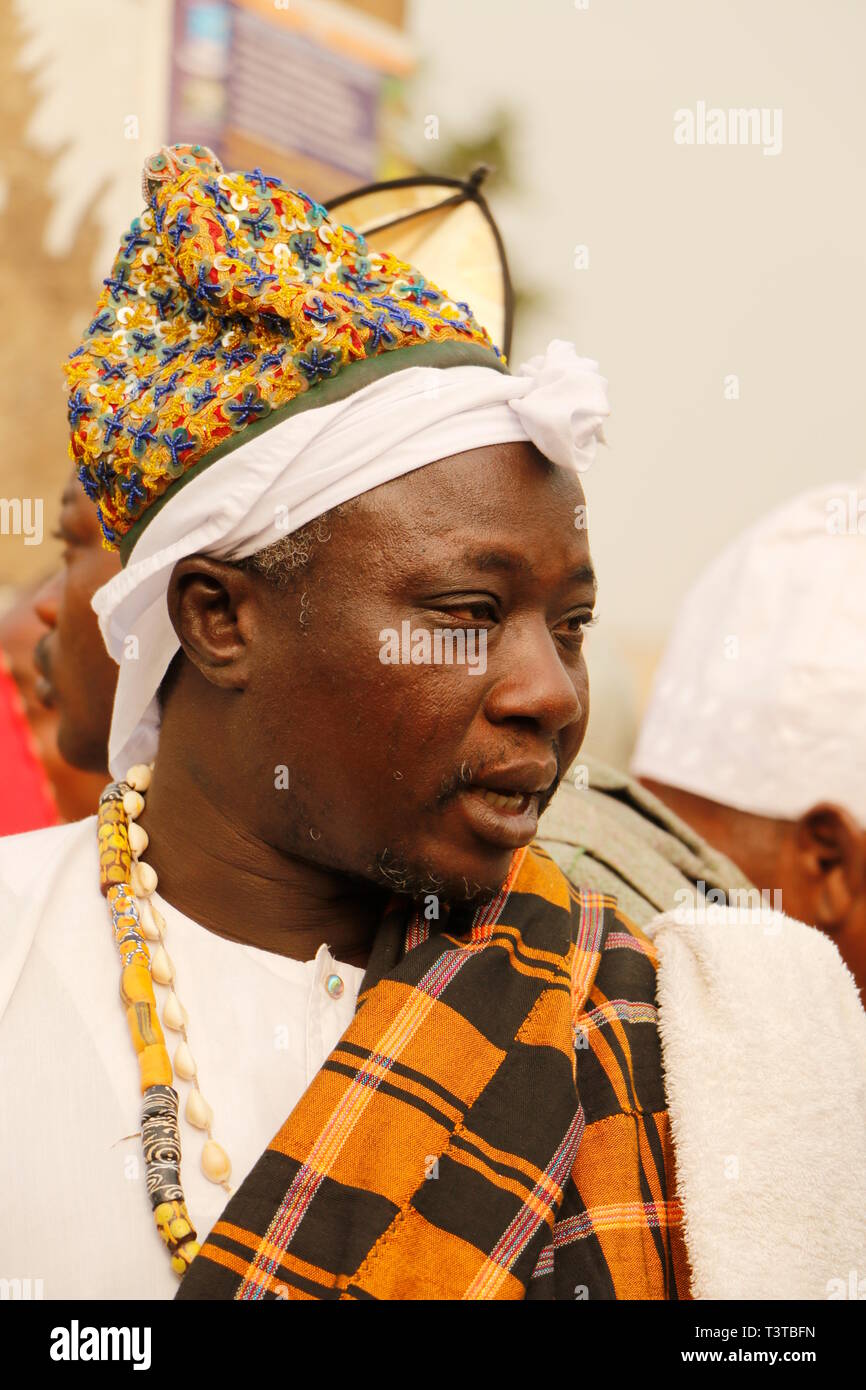 Procession of the Voodoo Festival in Ouidah, which goes from the sacred ...