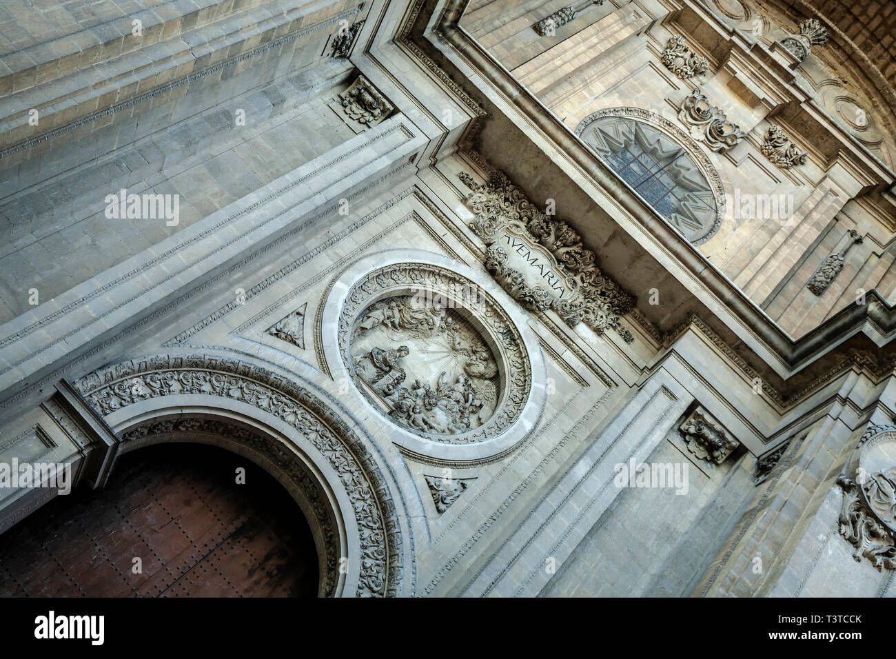 Entrance, Cathedral, Granada, Spain Stock Photo