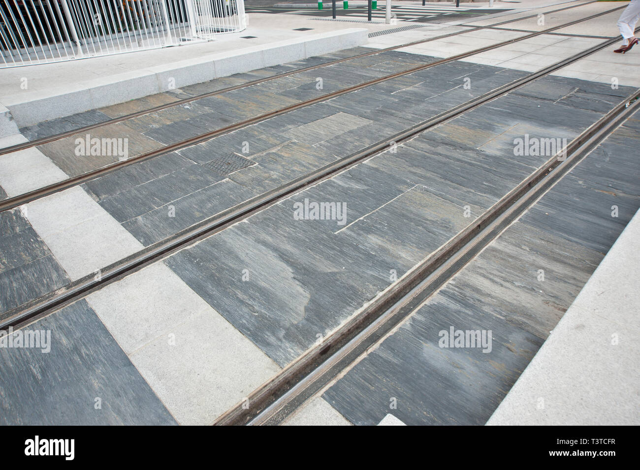 Angers, moderne Straßenbahn - Angers, modern Tramway Stock Photo