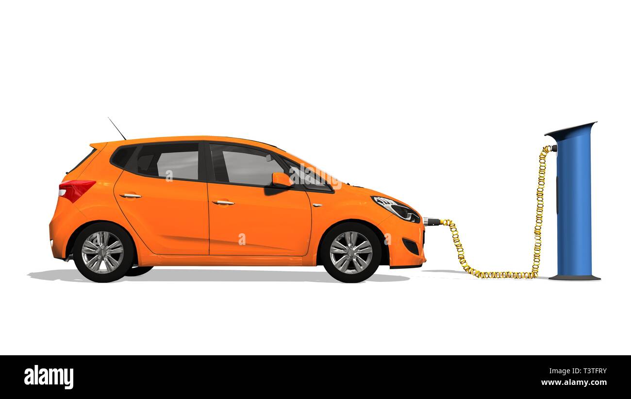 Electric car Power supply for electric car charging. Electric car