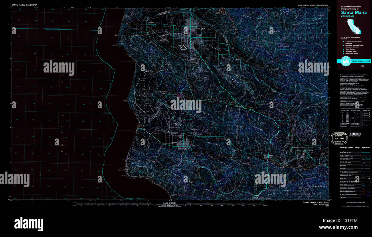 Santa maria california map hires stock photography and images Alamy